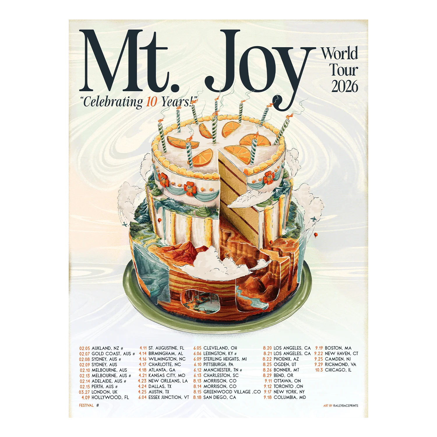 Mt. Joy live tour poster 2026